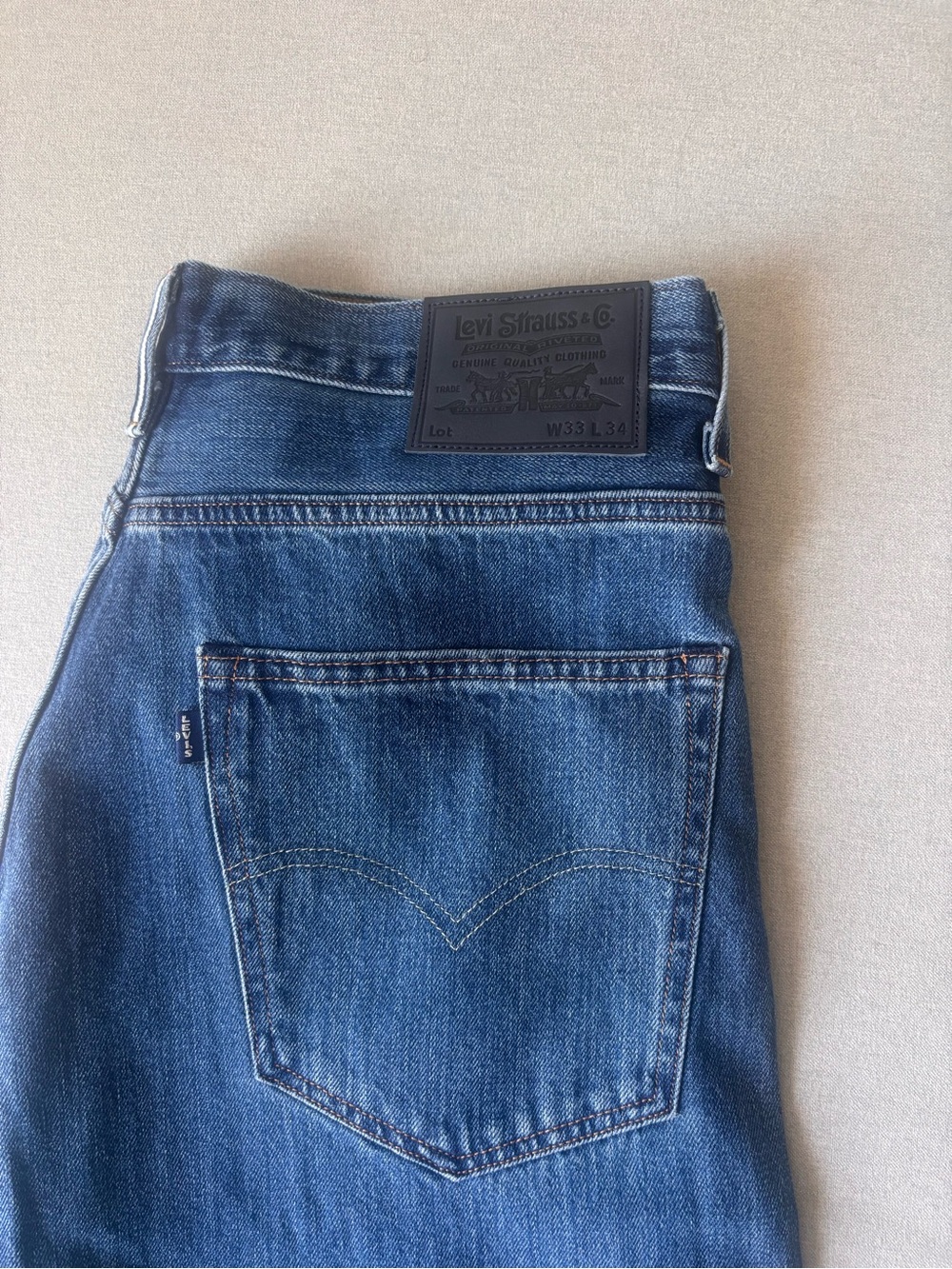 Levi’s Blue Tab Selvedge Japanese Fabric, Marker Loose Jeans, 33x34, NWT - Picture 3 of 12